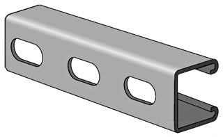 ALLIED TUBE AND CONDUIT PS-300-EH-10-PG PS 300 EH 1 5/8 IN. X 1 3/8 IN. X 12 GA. CHANNEL WITH 1 1/8 IN. X 9/16 IN. ELONGATED HOLES ON 2 IN. CENTERS