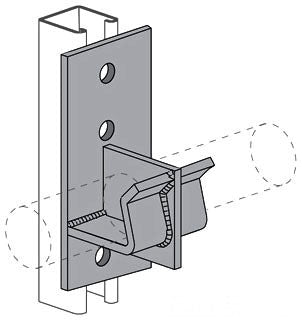 ALLIED TUBE AND CONDUIT PS-826-EG PS 826 DOUBLE PIPE AXLE SUPPORT (1 1/2 IN. MAX. PIPE)