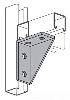 ALLIED TUBE AND CONDUIT PS-2023-L-EG PS 2023 RH & LH FOUR HOLE SHELF BRACKET USE WITH JUNIOR STRUT