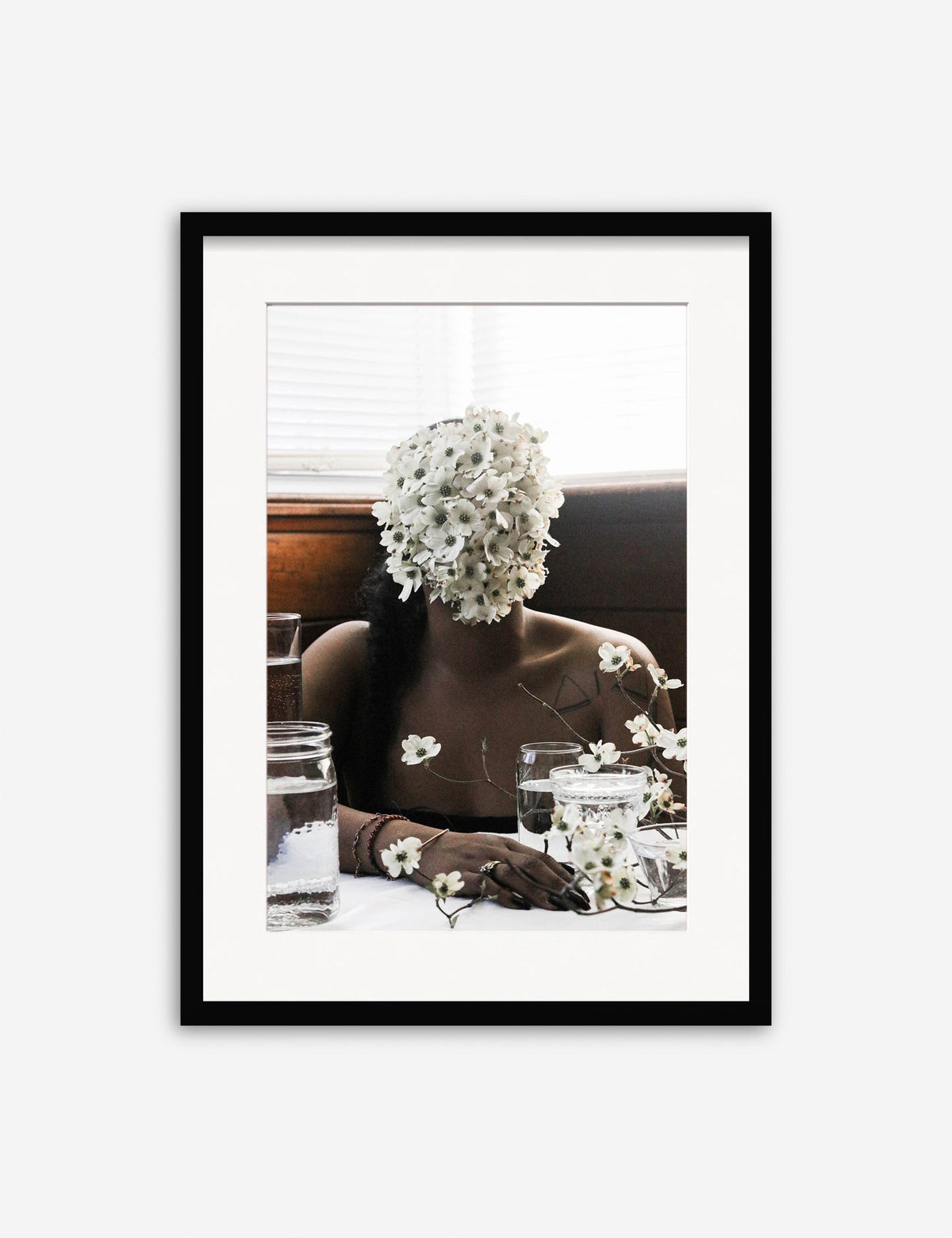 Southern Woman in White Dogwoods Photography Print by Ashley Johnson