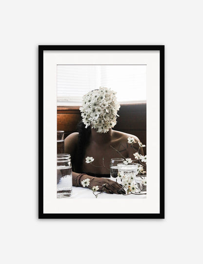 Southern Woman in White Dogwoods Photography Print by Ashley Johnson