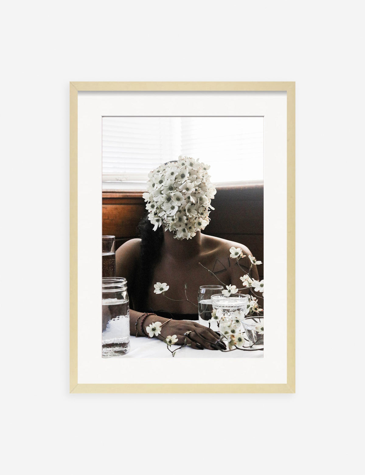 Southern Woman in White Dogwoods Photography Print by Ashley Johnson