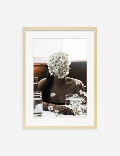 Southern Woman in White Dogwoods Photography Print by Ashley Johnson