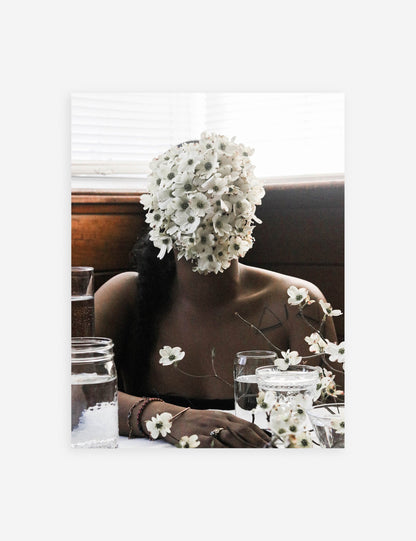 Southern Woman in White Dogwoods Photography Print by Ashley Johnson