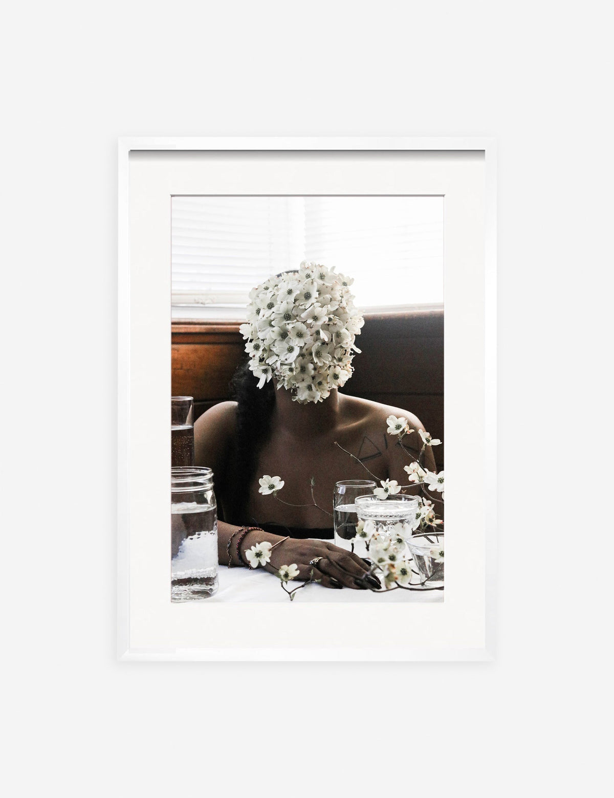 Southern Woman in White Dogwoods Photography Print by Ashley Johnson