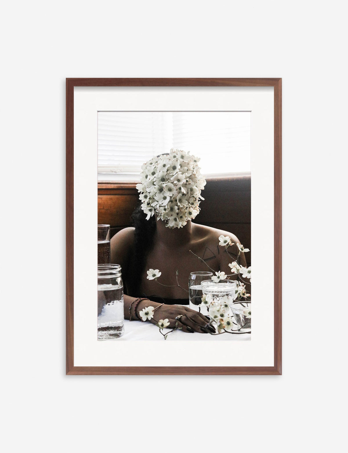 Southern Woman in White Dogwoods Photography Print by Ashley Johnson
