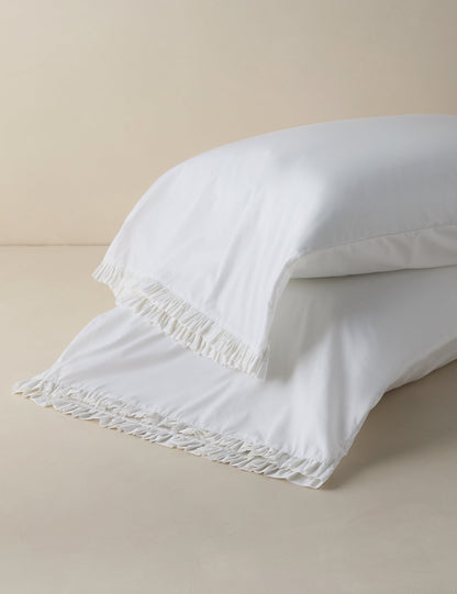 Audrey Ruffle Pillowcase (Set of 2) by Pom Pom at Home