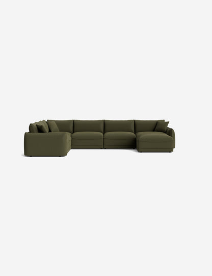 Balmer Modular Corner Sectional Sofa With Ottoman