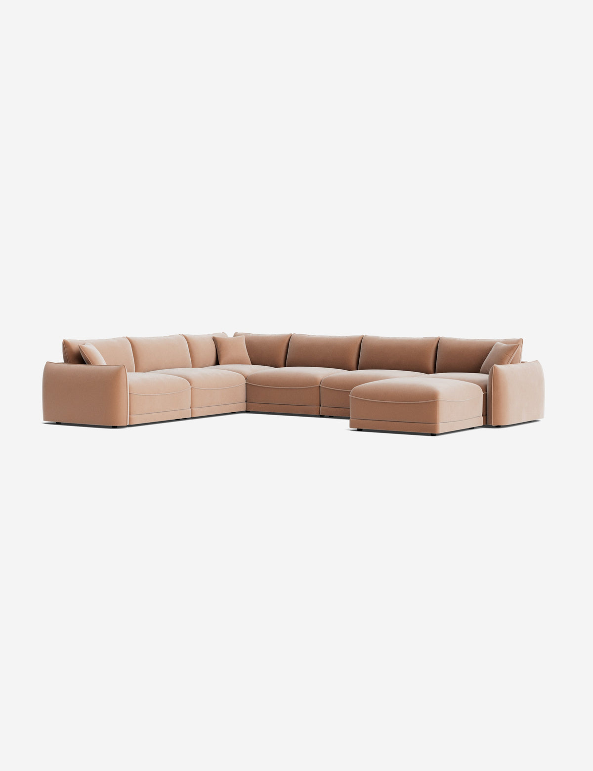 Balmer Modular Corner Sectional Sofa With Ottoman