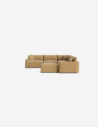 Balmer Modular Corner Sectional Sofa With Ottoman