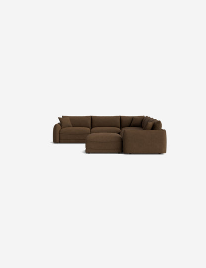 Balmer Modular Corner Sectional Sofa With Ottoman