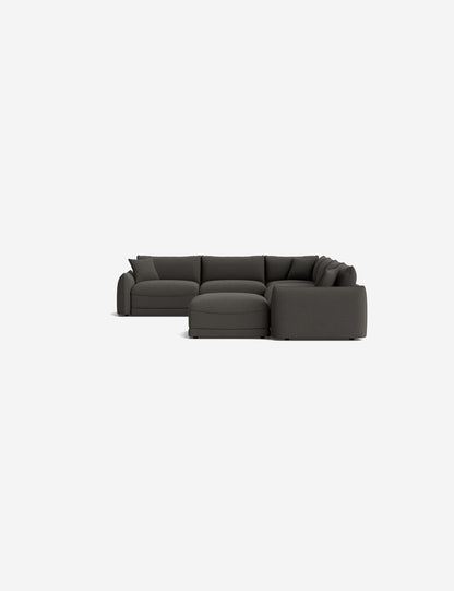Balmer Modular Corner Sectional Sofa With Ottoman