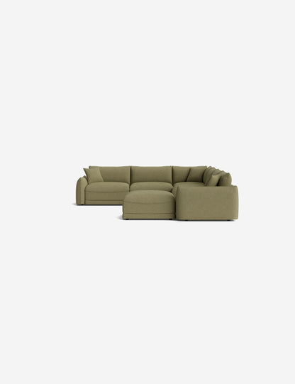 Balmer Modular Corner Sectional Sofa With Ottoman