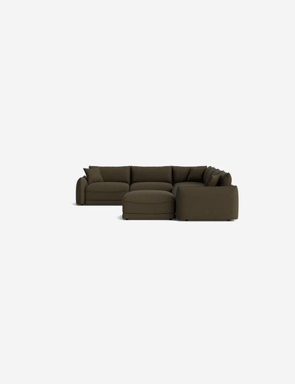 Balmer Modular Corner Sectional Sofa With Ottoman
