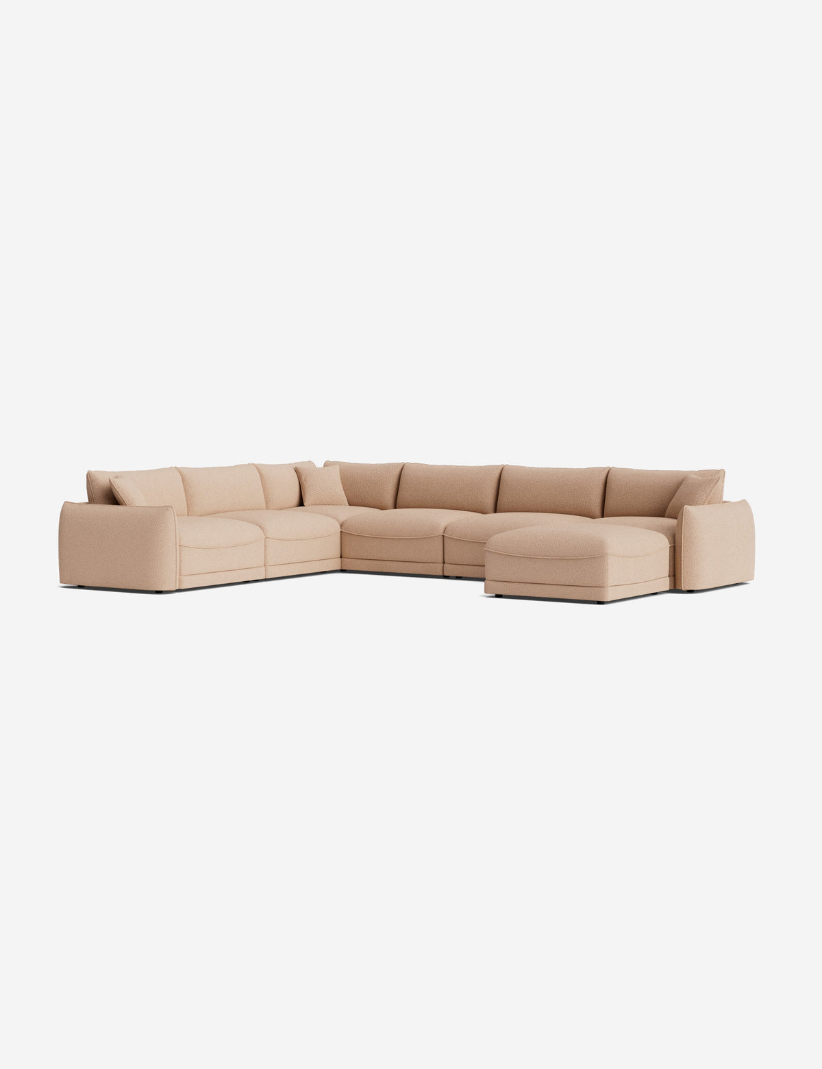 Balmer Modular Corner Sectional Sofa With Ottoman
