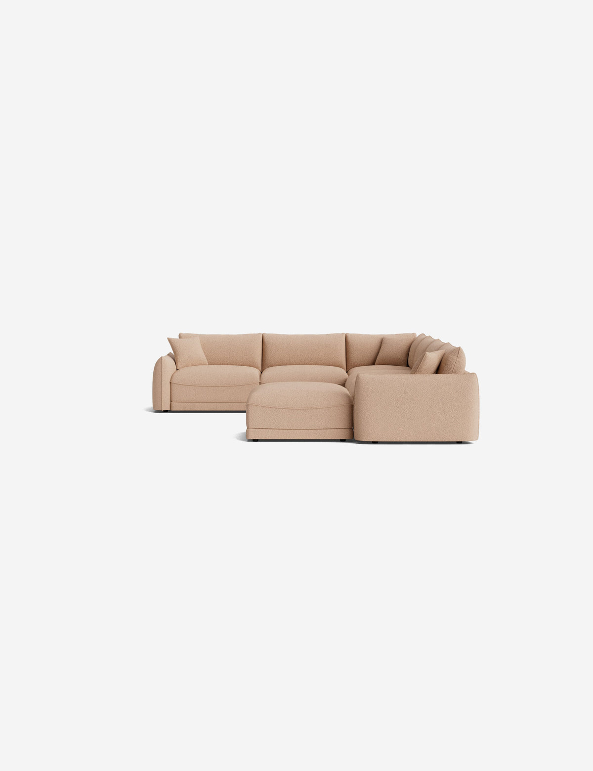 Balmer Modular Corner Sectional Sofa With Ottoman