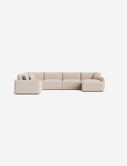 Balmer Modular Corner Sectional Sofa With Ottoman