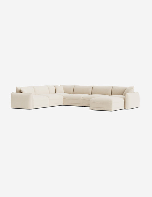 Balmer Modular Corner Sectional Sofa With Ottoman