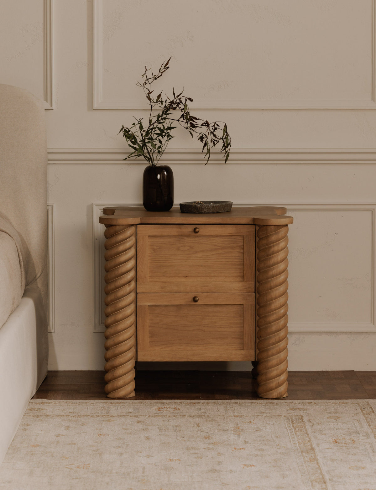 Treccia 2-Drawer Nightstand by Gillian Segal for Moe's