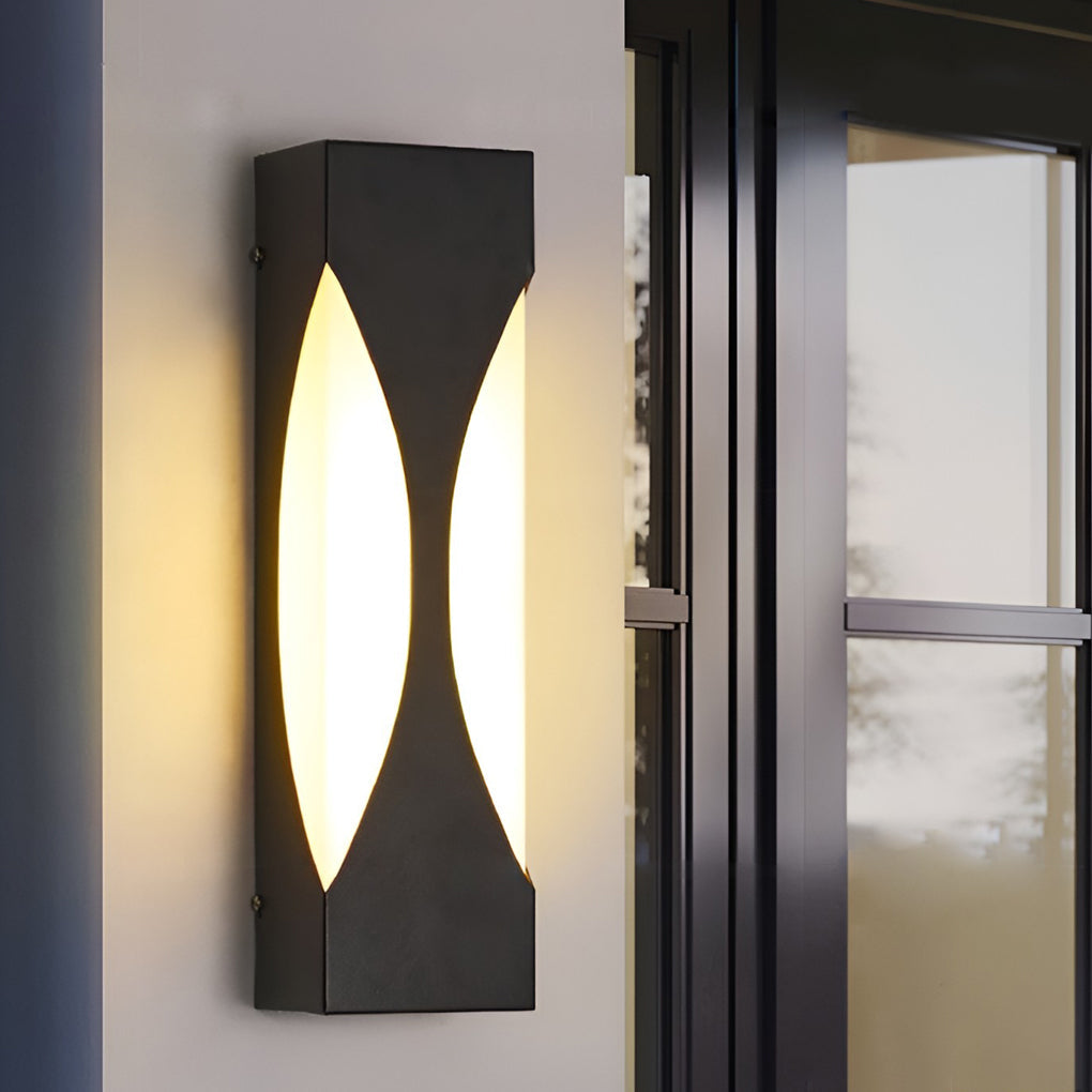 [Open-Box] Creative Rectangular Waterproof LED Black Modern Outdoor Wall Sconce Lighting