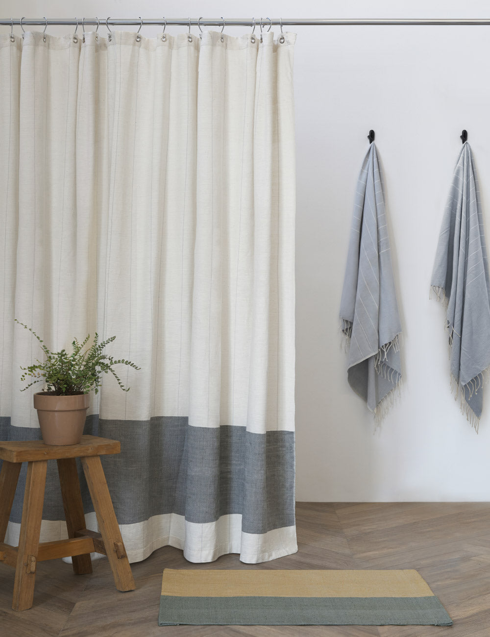 Karo Shower Curtain by Bolé Road Textiles