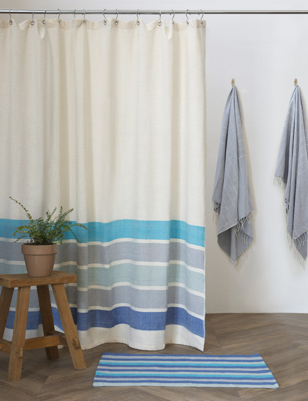 Omo Shower Curtain by Bolé Road Textiles
