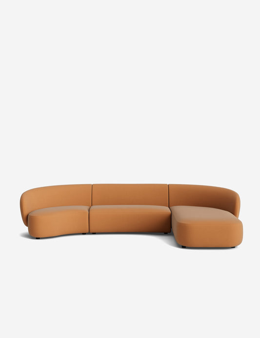 Claret Modular Chaise Sectional Sofa