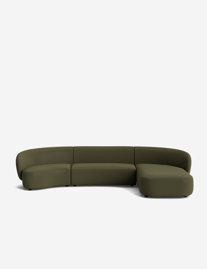 Claret Modular Chaise Sectional Sofa