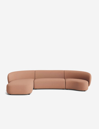 Claret Modular Chaise Sectional Sofa