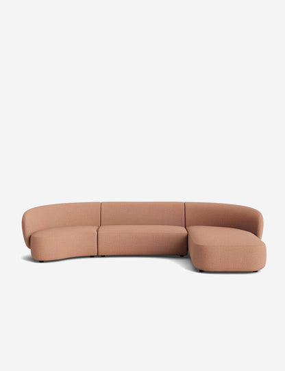 Claret Modular Chaise Sectional Sofa