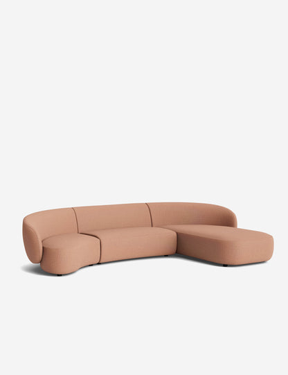 Claret Modular Chaise Sectional Sofa