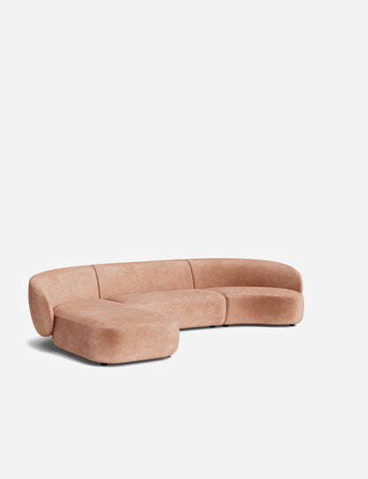 Claret Modular Chaise Sectional Sofa