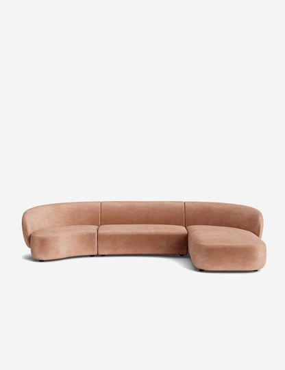 Claret Modular Chaise Sectional Sofa