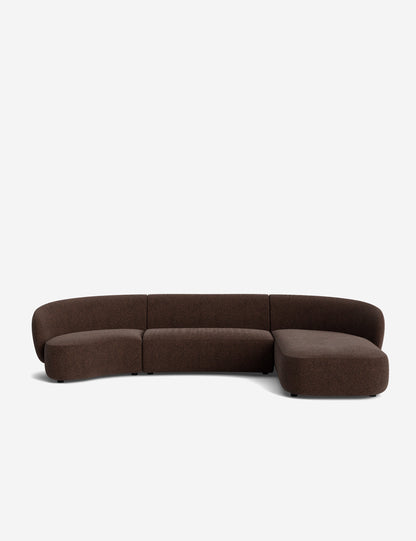 Claret Modular Chaise Sectional Sofa