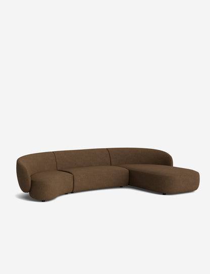 Claret Modular Chaise Sectional Sofa