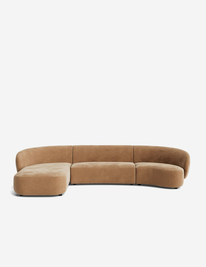 Claret Modular Chaise Sectional Sofa