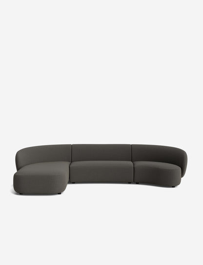 Claret Modular Chaise Sectional Sofa