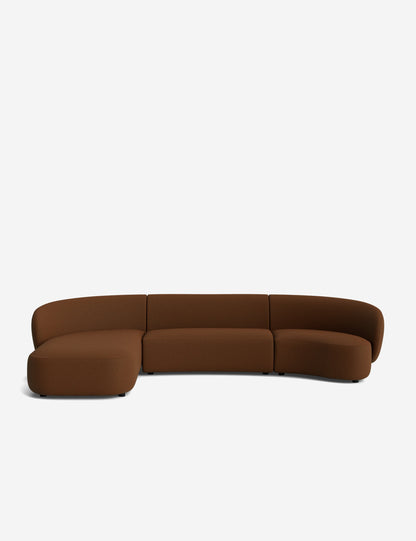 Claret Modular Chaise Sectional Sofa
