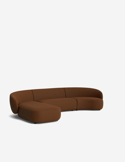 Claret Modular Chaise Sectional Sofa