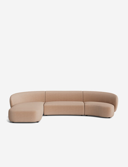 Claret Modular Chaise Sectional Sofa