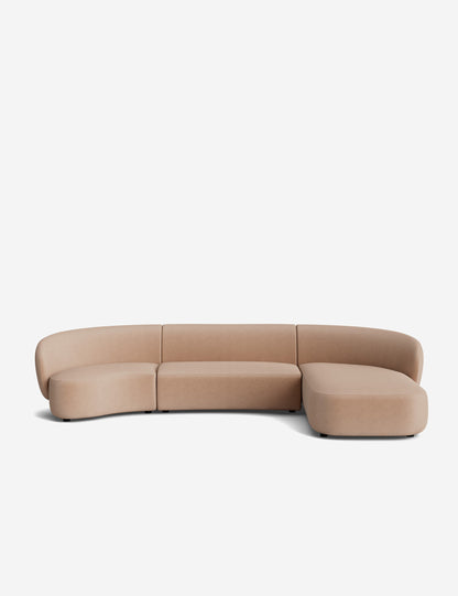 Claret Modular Chaise Sectional Sofa