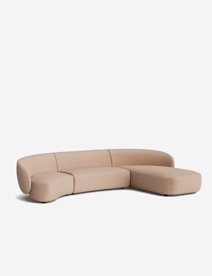 Claret Modular Chaise Sectional Sofa