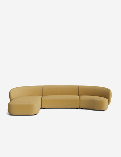 Claret Modular Chaise Sectional Sofa