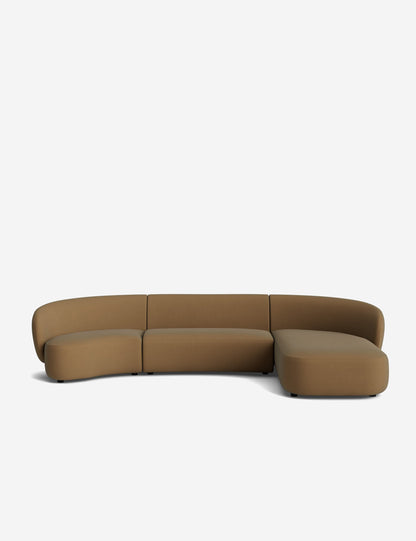 Claret Modular Chaise Sectional Sofa