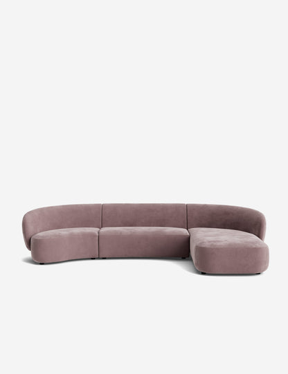 Claret Modular Chaise Sectional Sofa