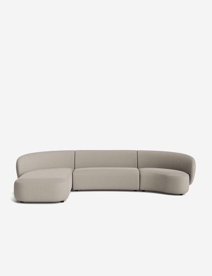 Claret Modular Chaise Sectional Sofa
