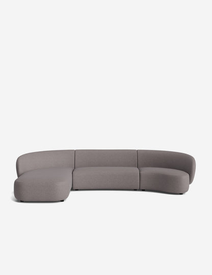 Claret Modular Chaise Sectional Sofa