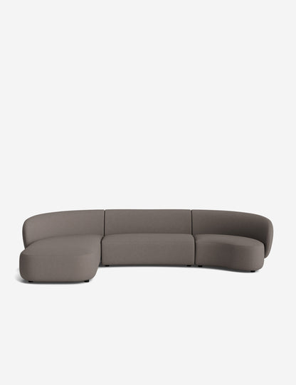 Claret Modular Chaise Sectional Sofa