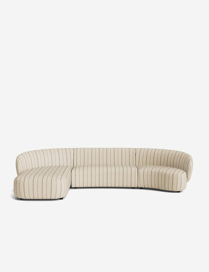 Claret Modular Chaise Sectional Sofa