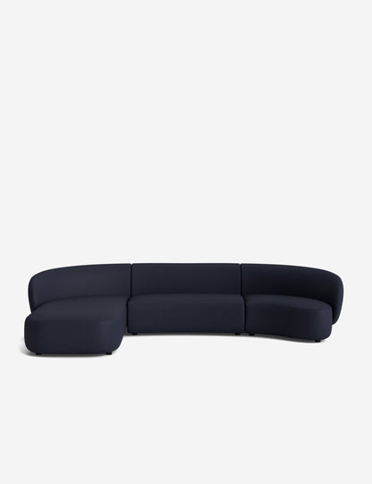 Claret Modular Chaise Sectional Sofa